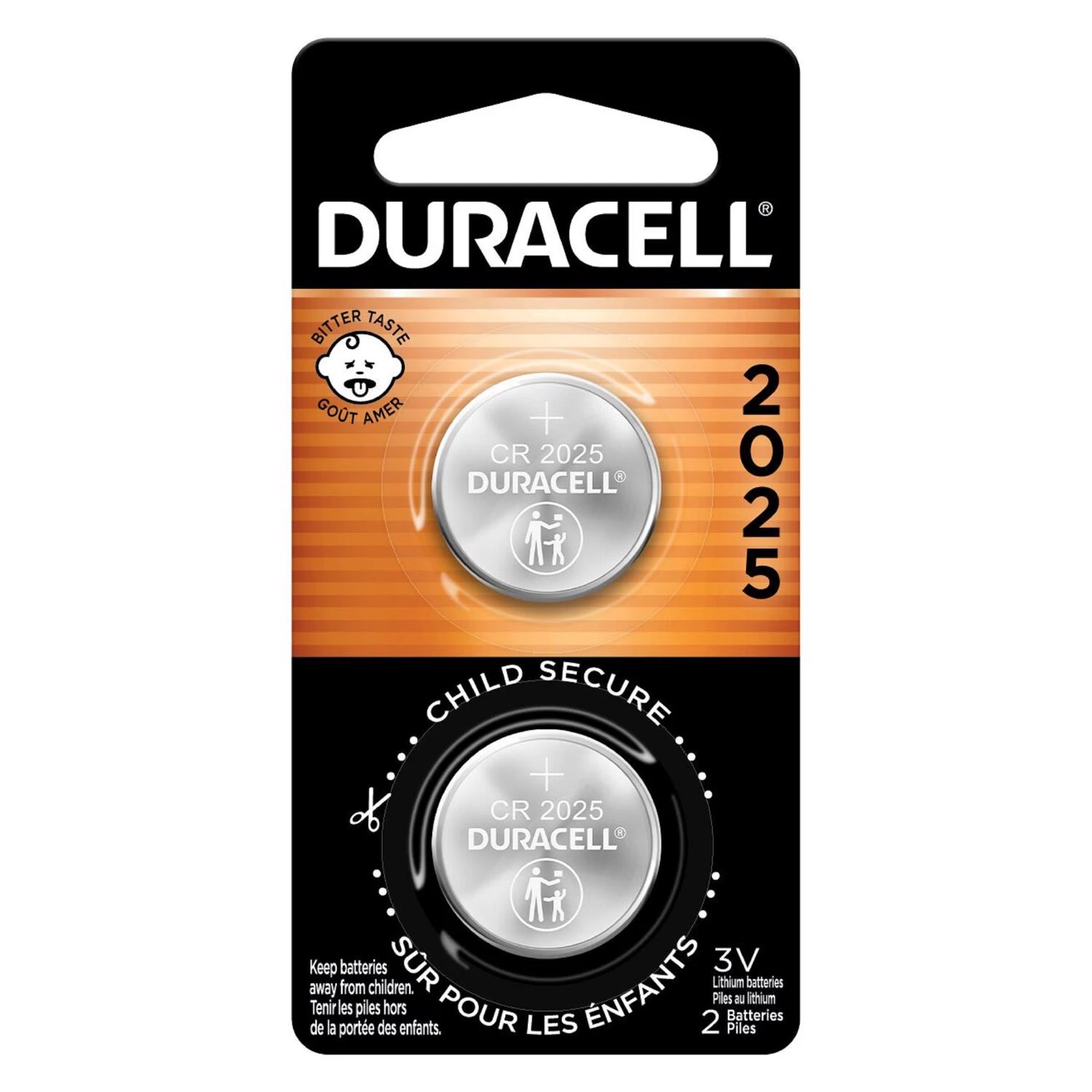 Lithium Keyless Entry Battery, #2025, 3-Volt, 2-Pk.