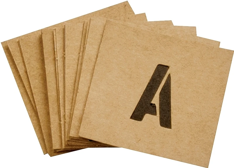 Letter & Number Stencil Set, Reusable Board, 1-In.