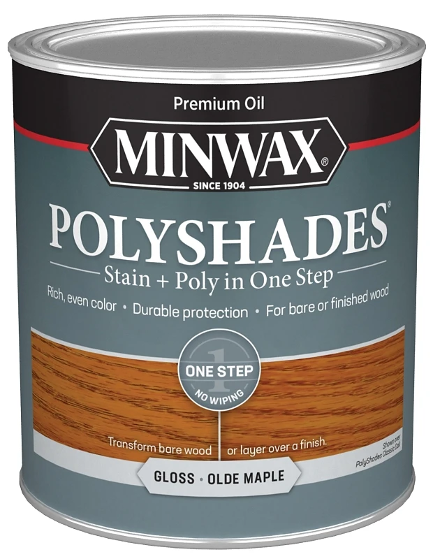 Polyshades Wood Stain, Gloss Olde Maple, Qt.