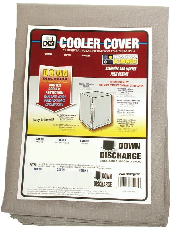 Side-Draft Evaporative Cooler Cover, Water Resistant Fabric, 40 x 40 x 46-In.