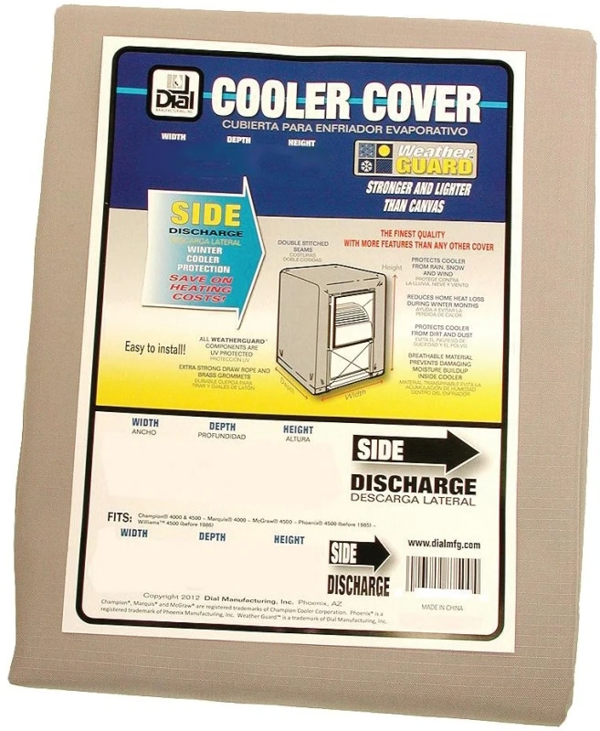 Side-Draft Evaporative Cooler Cover, Water Resistant Fabric, 28 x 28 x 34-In.