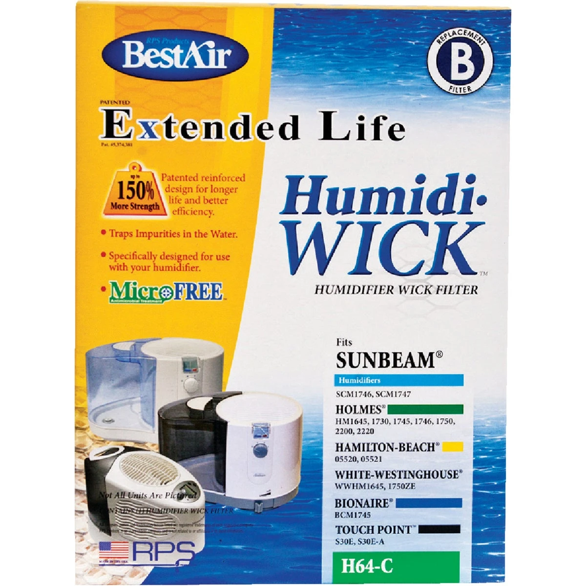Extended Life Humidifier Wick Filter