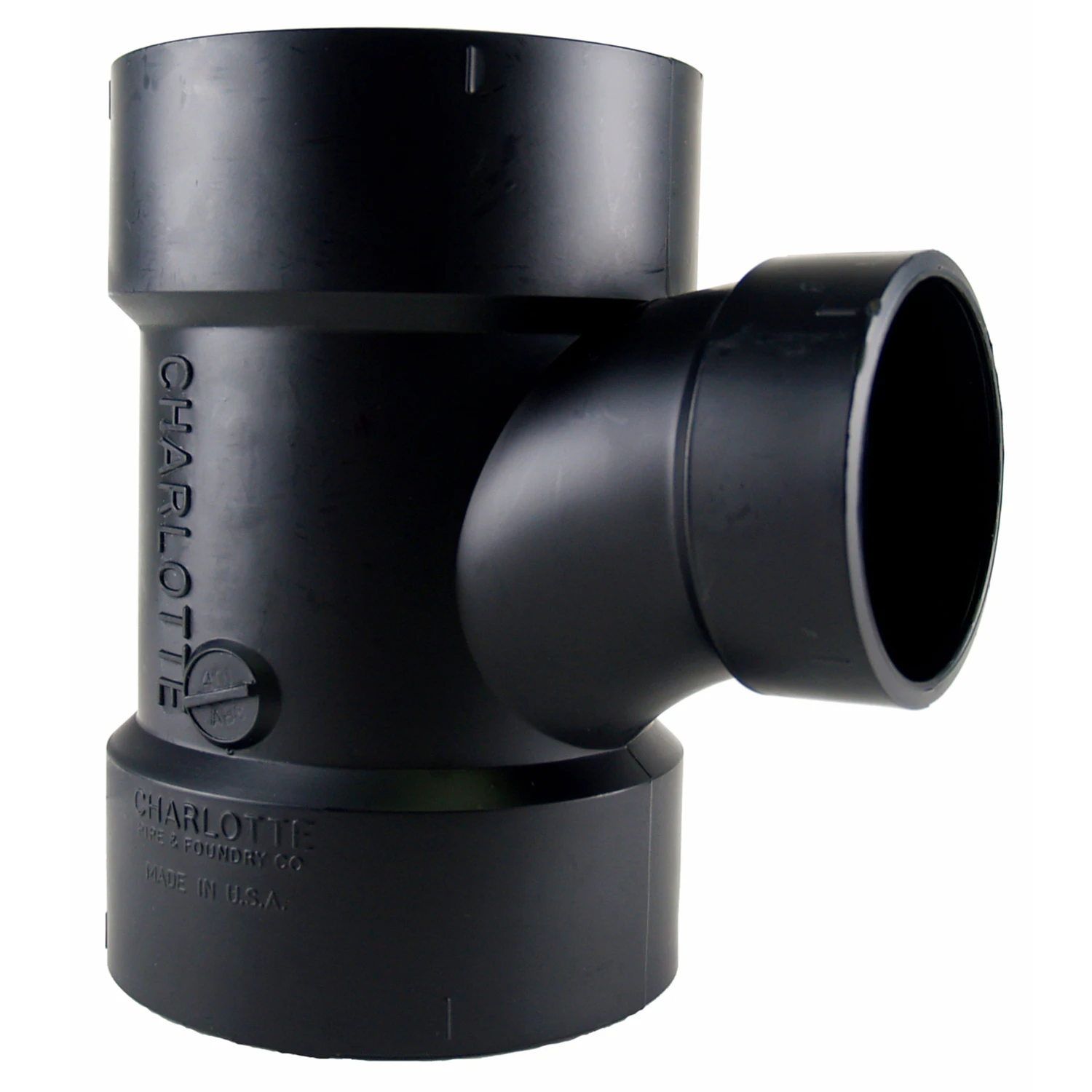 ABS/DWV Sanitary Tee, 3 x 3 x 1-1/2 In.