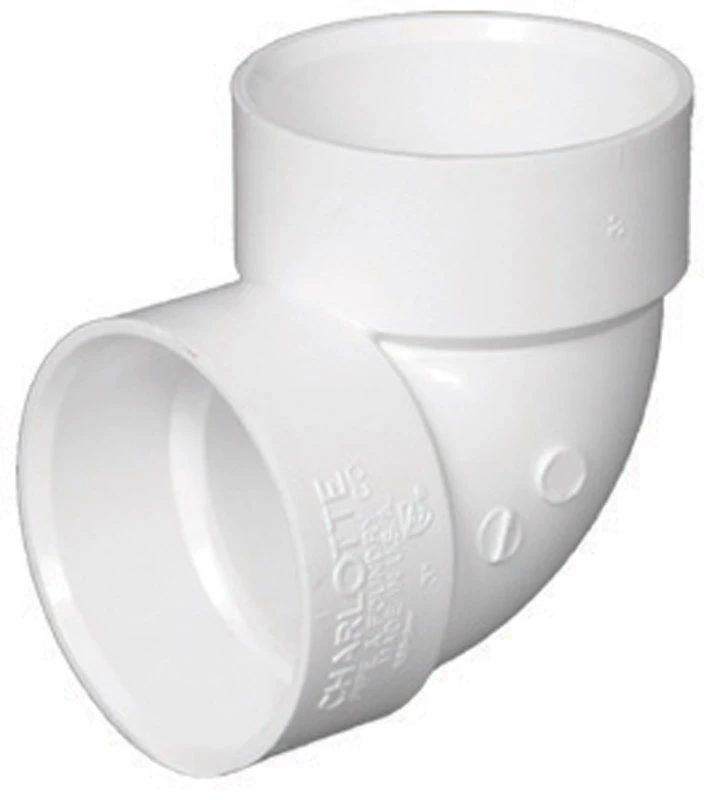 Schedule 40 DWV PVC Pipe Vent 90-Degree Elbow, 1-1/2 In.