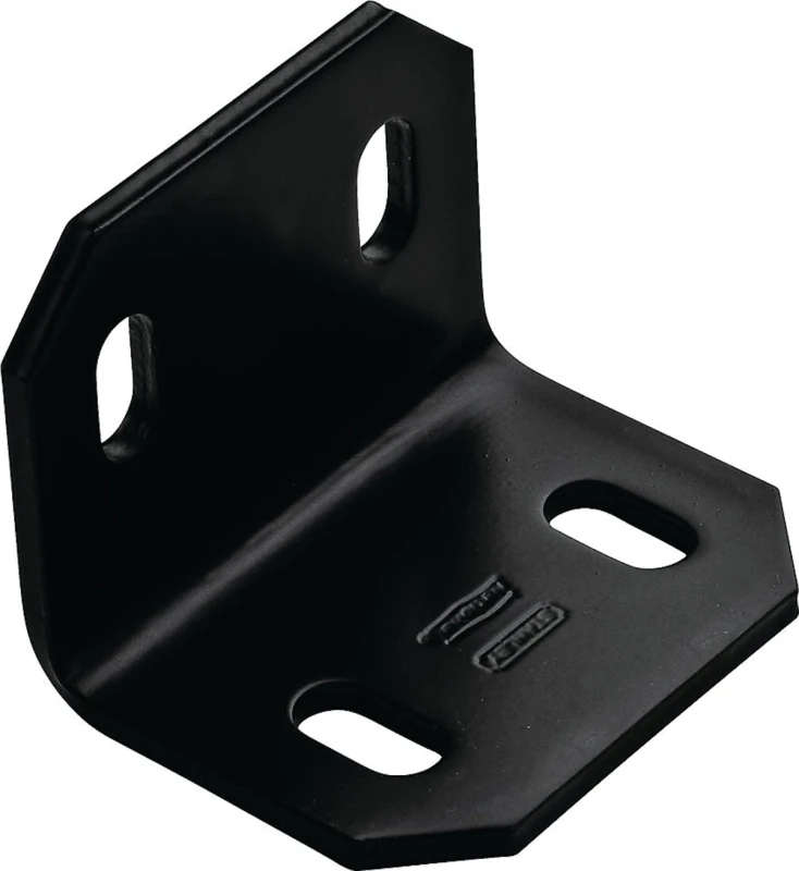 Corner Brace, Black Steel, 2.4 x 3 x 3/16 In.