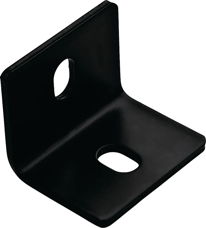 Corner Brace, Square, Black Steel, 2.4 x 3 x 3/16 In.