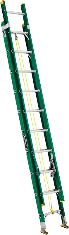 20-Ft. Extension Ladder, Fiberglass, Type II, 225-Lb. Duty Rating