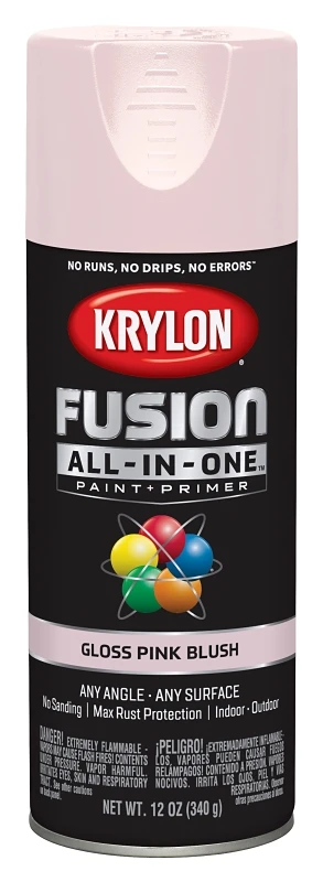 Fusion All-In-One Spray Paint + Primer, Gloss Pink Blush, 12-oz.