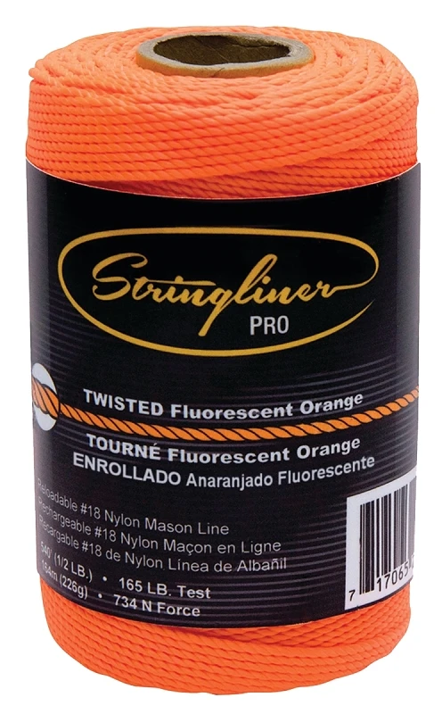 Construction Line, Fluorescent Orange, 1/2-Lb., 540-Ft.