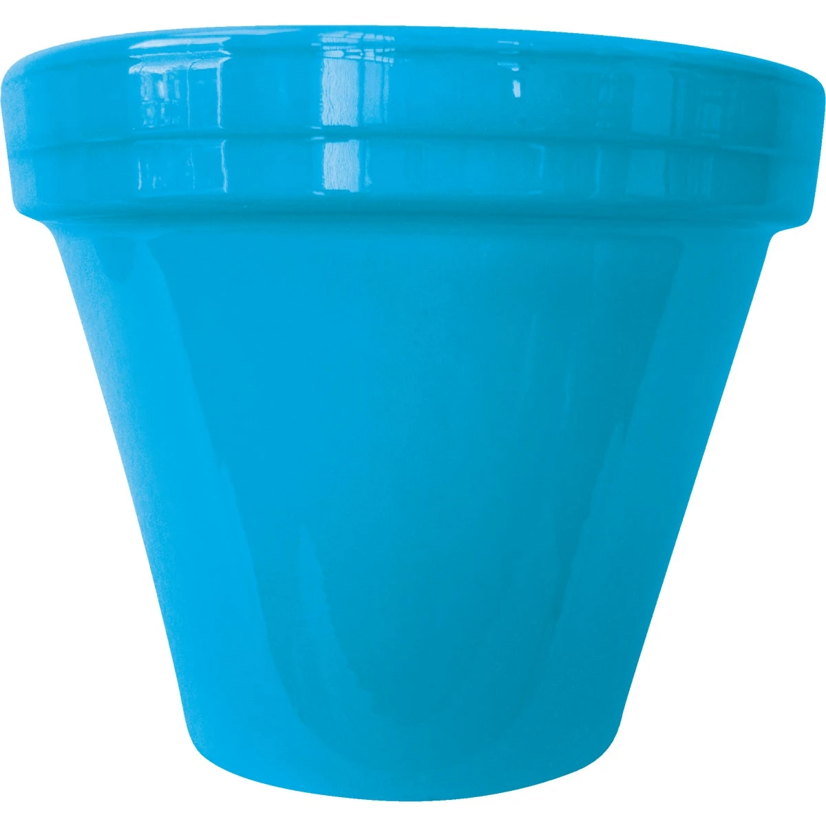 Flower Pot, Robins Egg Blue Ceramic, 4.5 x 3.75 In.