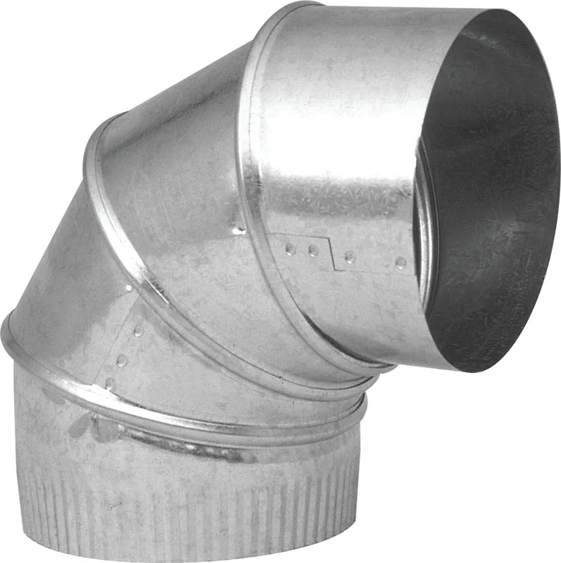 HVAC Furnace Elbow, 90 Degree, 24 Gauge, 8 In. Adjustable