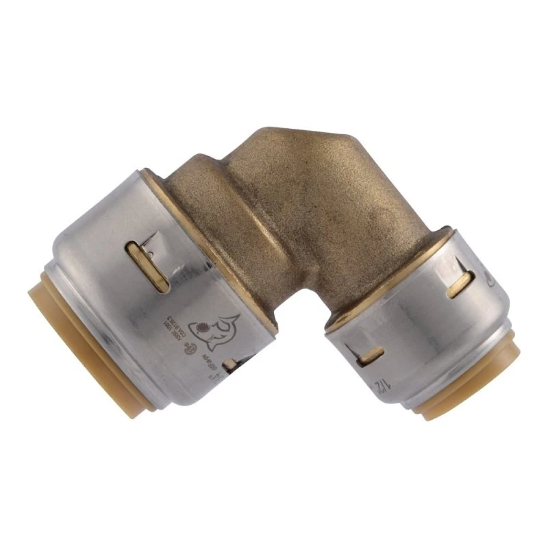 Push-Fit Pipe Elbow, Lead Free, 3/4 x 1/2 In.