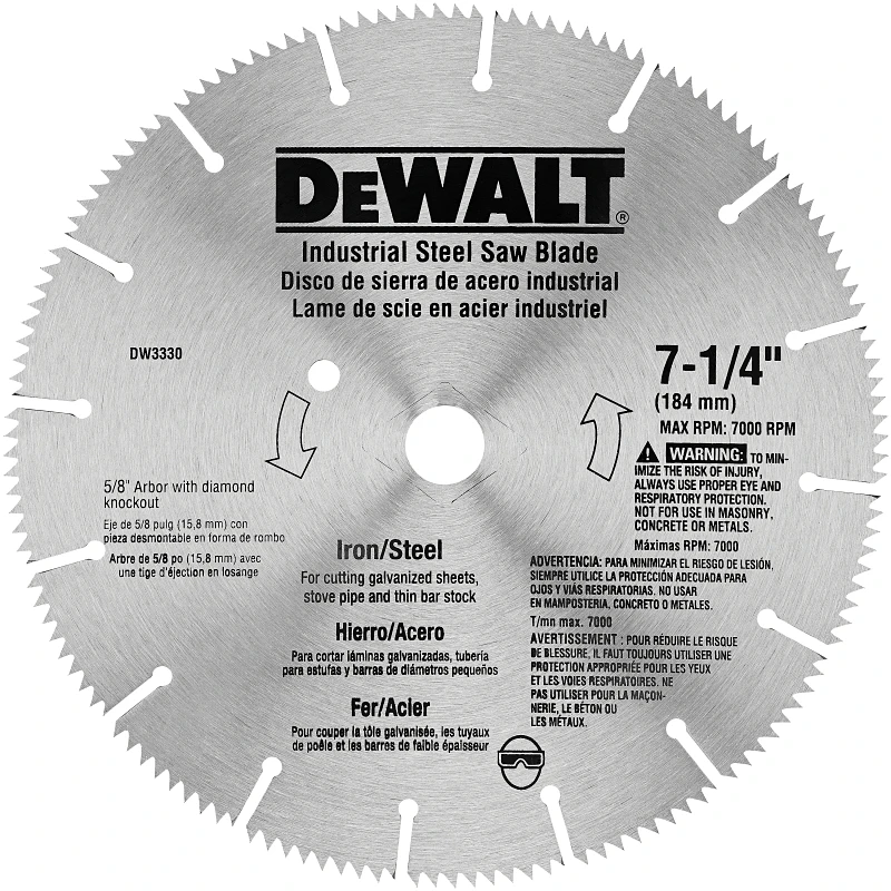Steel & Iron-Cutting Saw Blade, 7-1/4 In.
