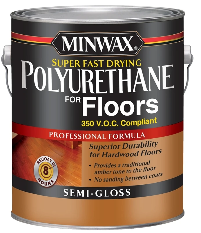 Semi-Gloss Low-VOC Fast-Drying Polyurethane Floor Finish, 1-Gallon
