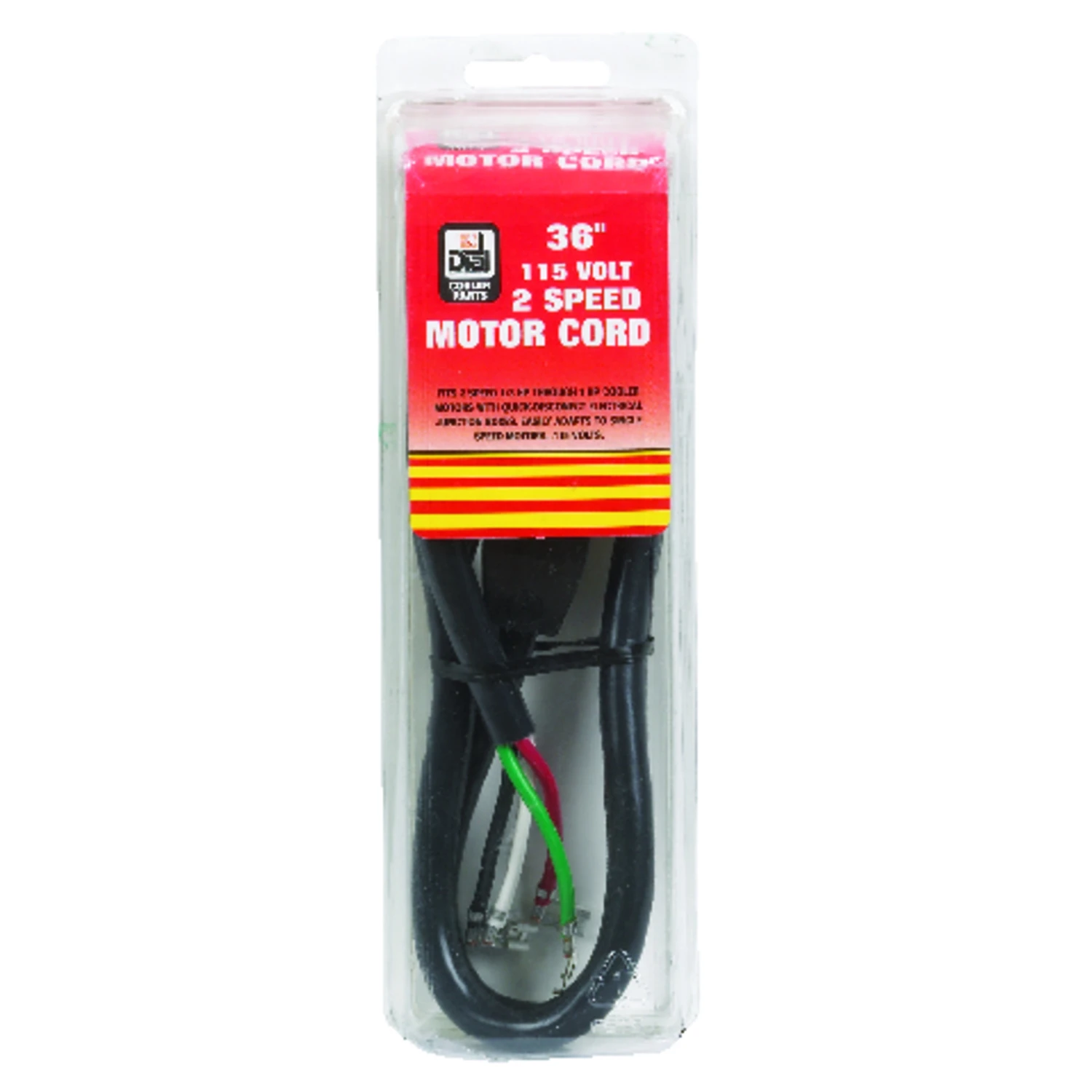 Evaporative Cooler Motor Cord, 2-Speed 14-Ga., 36-In.