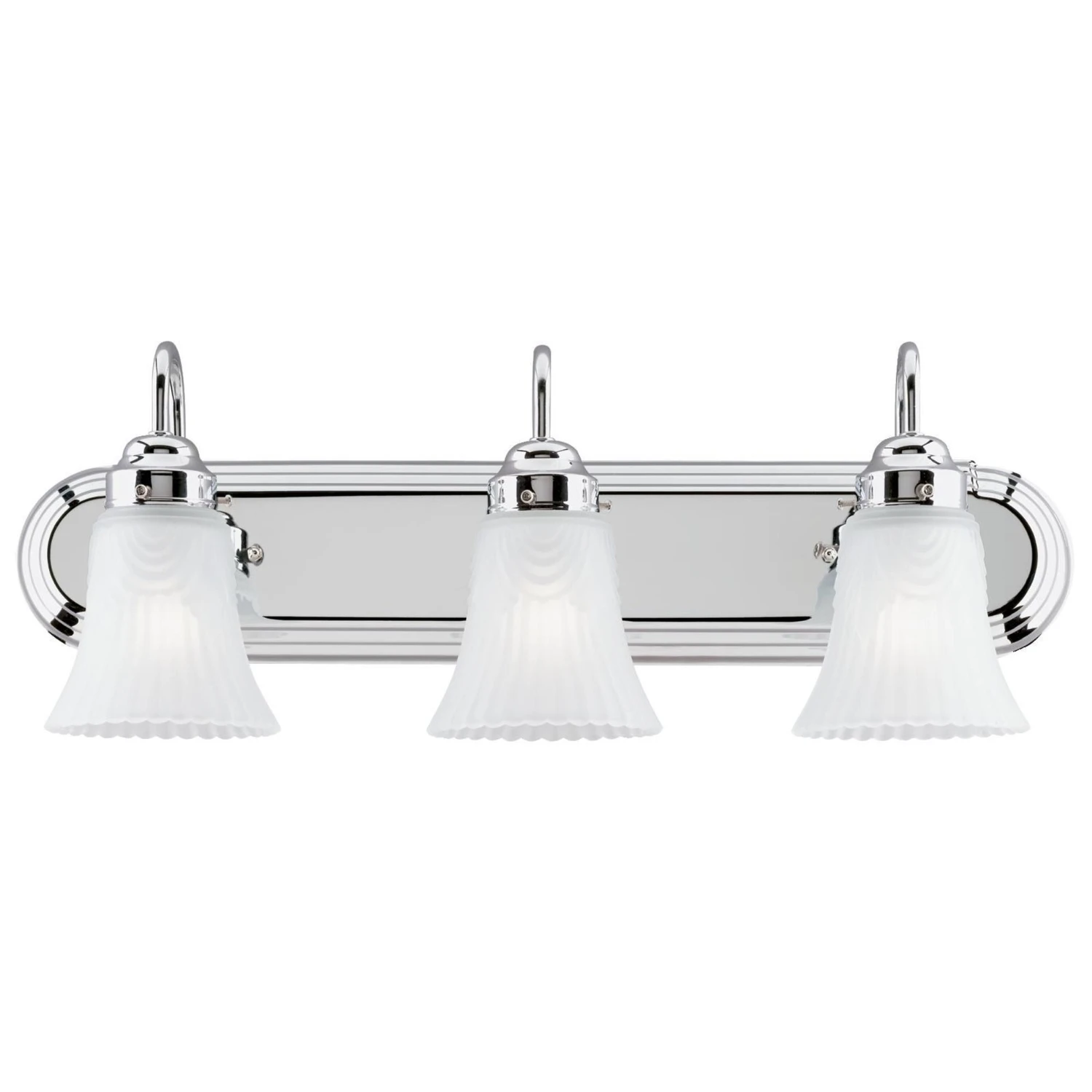 3-Light Wall Mount Chrome Light Fixture