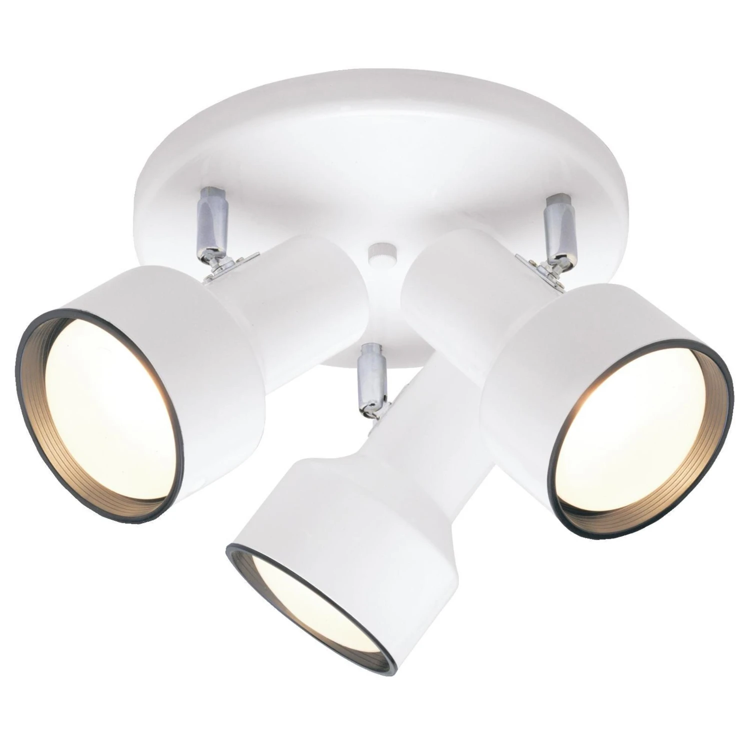 3-Light Ceiling Fixture, Flush Mount, Off White