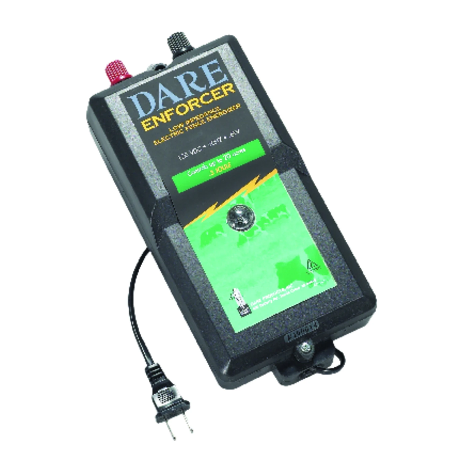 Enforcer Series Electric Fence Energizer, 20 Acre, Plug-In, 110-Volt