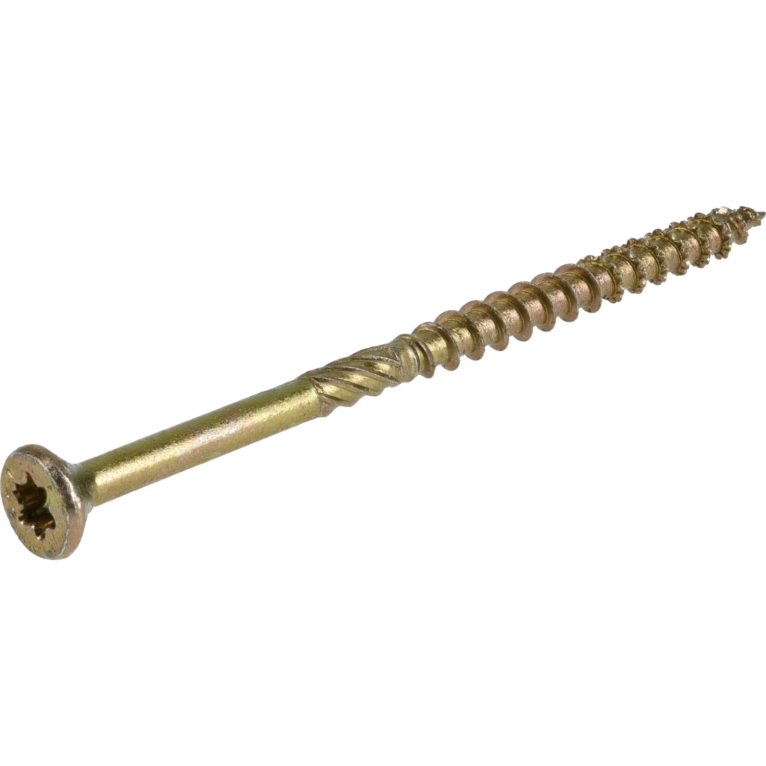 Power Pro Interior Wood Screws, Flat Head With Nibs, Yellow Zinc, #9 x 3-In., 50-Pk.