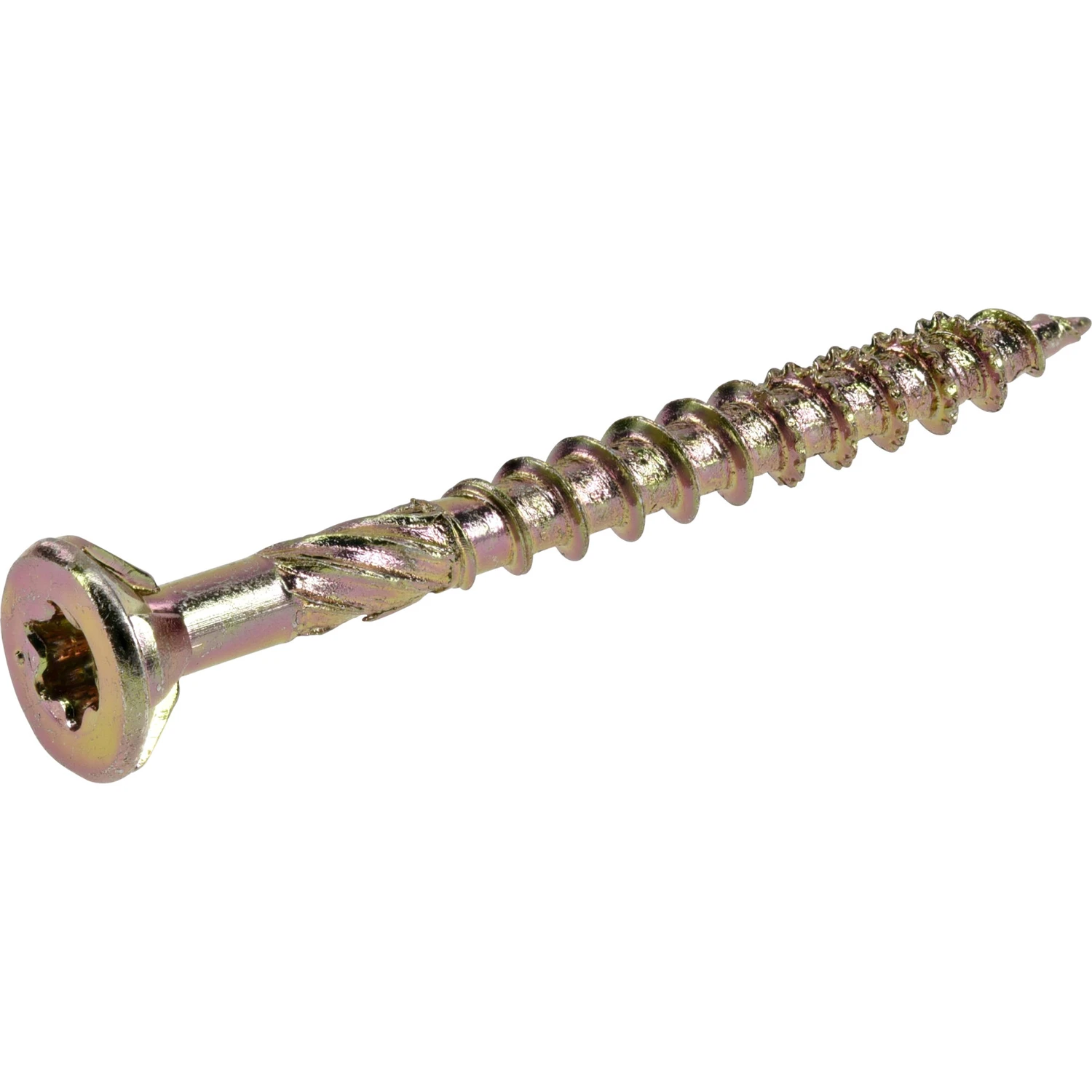 Power Pro All-Purpose Interior Wood Screws, Yellow Zinc, #8 x 1.75-In., 75-Pk.
