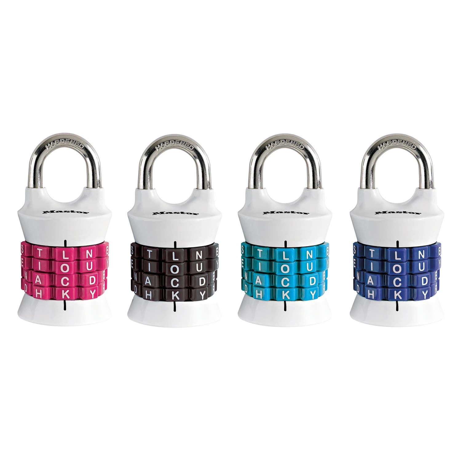 Combination Padlock, Vertical Password, Assorted Colors