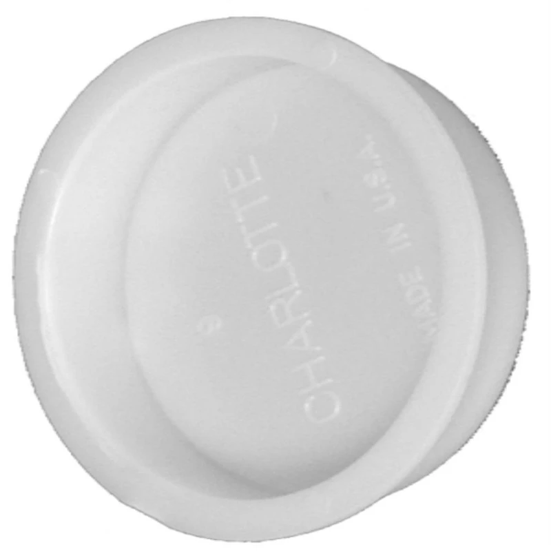 Schedule 40 DWV PVC Pipe Test Cap, White, 4 In.