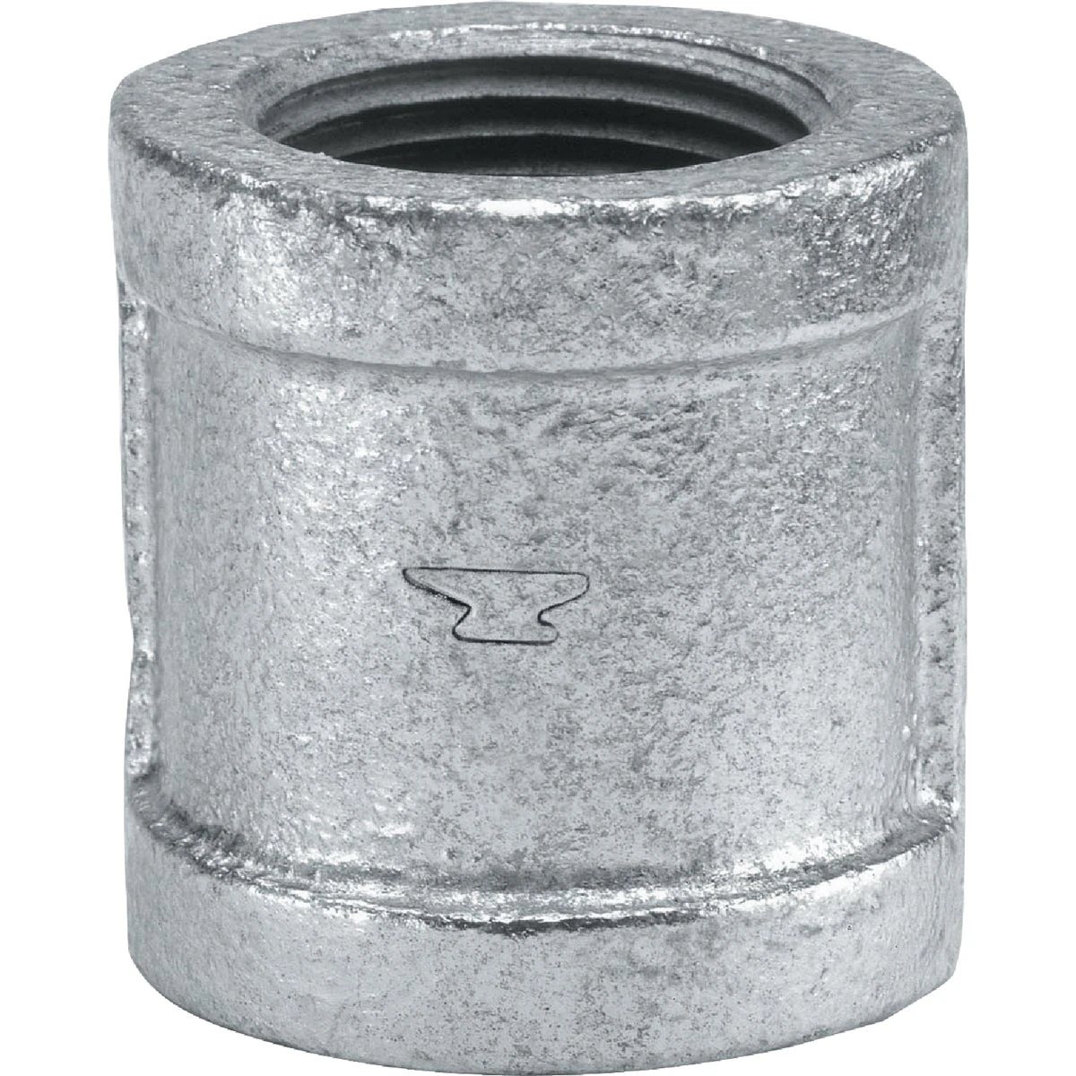 Galvanized Malleable Pipe Coupling, Right Hand, 1-1/2 In.