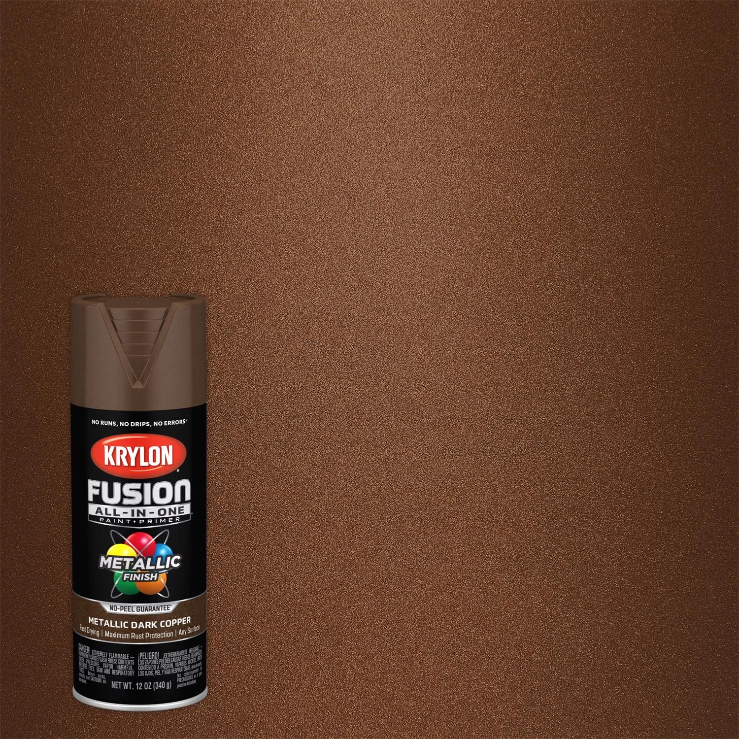 Fusion All-In-One Spray Paint + Primer, Metallic Dark Copper, 12-oz.