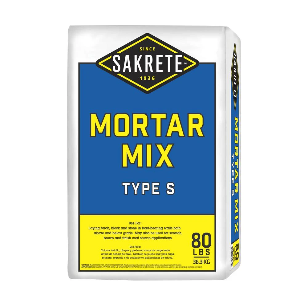 Mortar Mix, Type S, 80-Lbs.