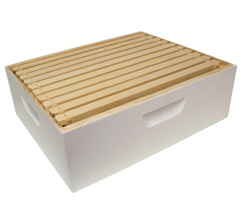 Beekeeping Honey Box, Assembled, White, Medium