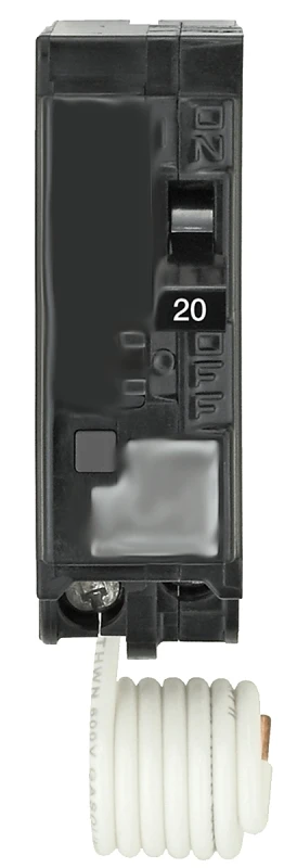 Self-Test GFCI Breaker, Single Pole, 20-Amp