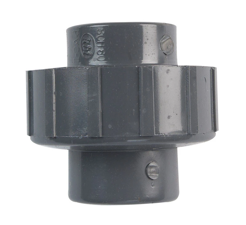PVC Threaded Pipe Union, Gray, 3/4 In.