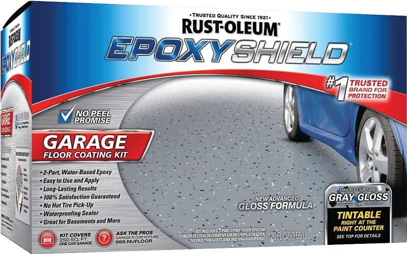 EpoxyShield Resin Garage Floor Paint Kit, Gray