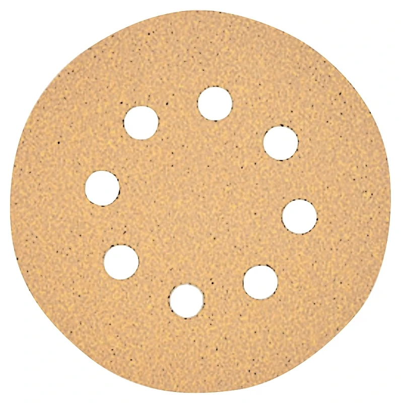 Hook-and-Loop Random Orbit Sandpaper, 5 In., 8-Hole, 150-Grit, 5-Pk.