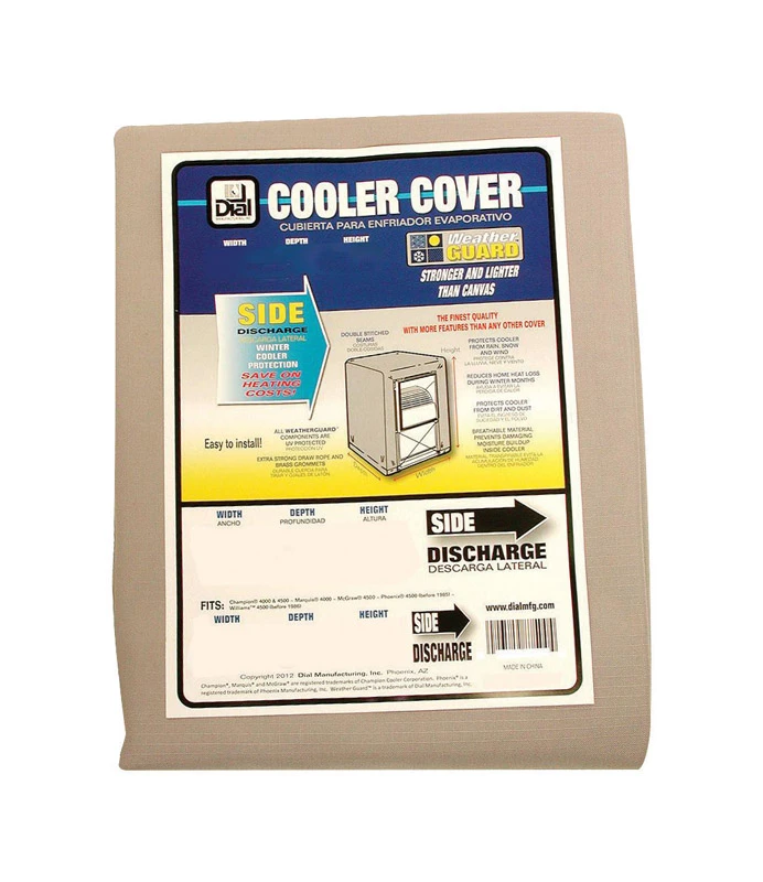 Side-Draft Evaporative Cooler Cover, Water Resistant Fabric, 37 x 37 x 42-In.