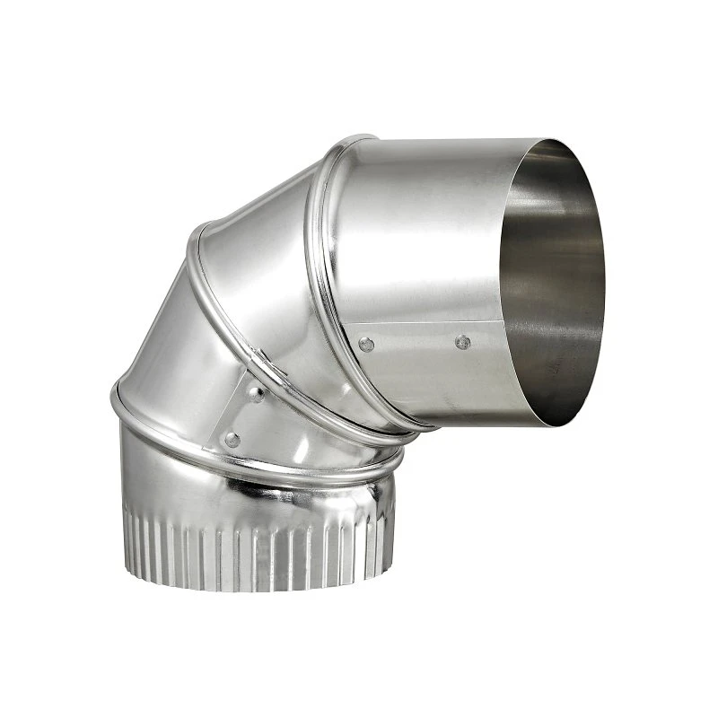 Adjustable HVAC Elbow, Aluminum, 4 In.