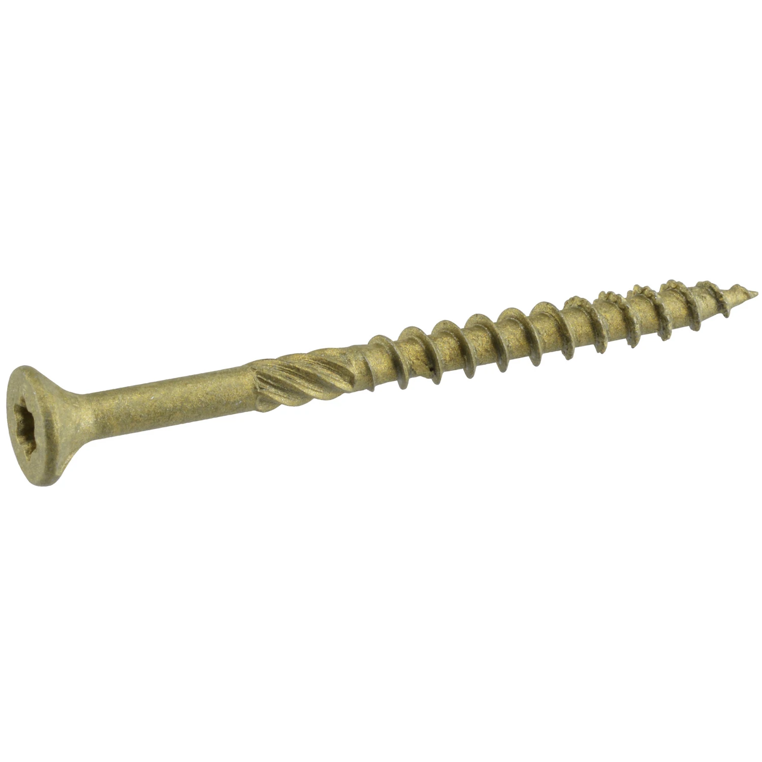 Power Pro Exterior Wood Screws, Star Drive, Ceramic Coat, Bronze, #8 x 2-In., 50-Pk.