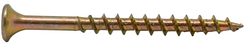 2-1/2 Inch #9 Yellow Zinc Star Drive Screws - 25 Pound Box