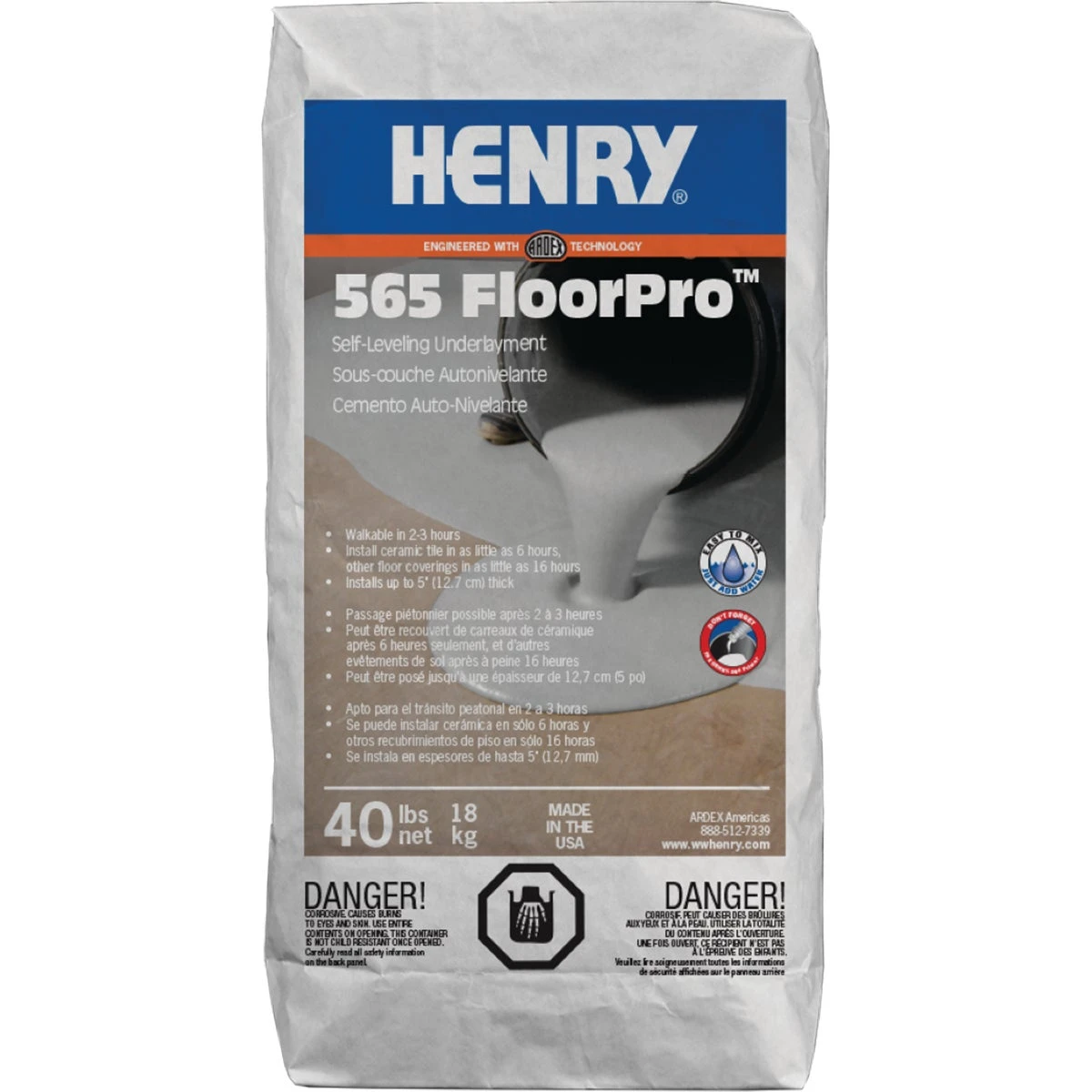 Floor Pro 565 Self-Leveling Underlayment, 40-Lbs.