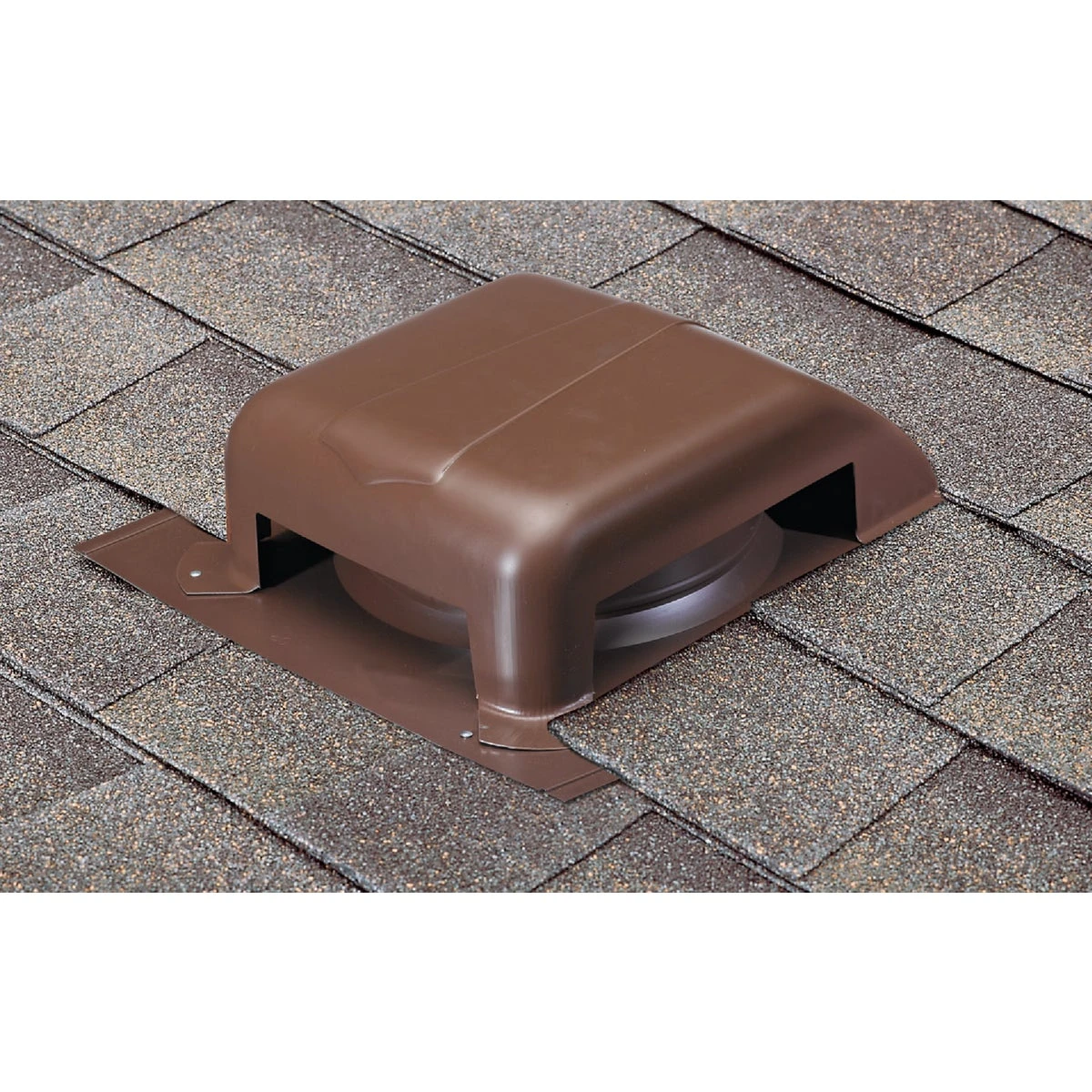 Slant Roof Vent, Galvanized, Brown, Round, 7-1/2-In. Opening