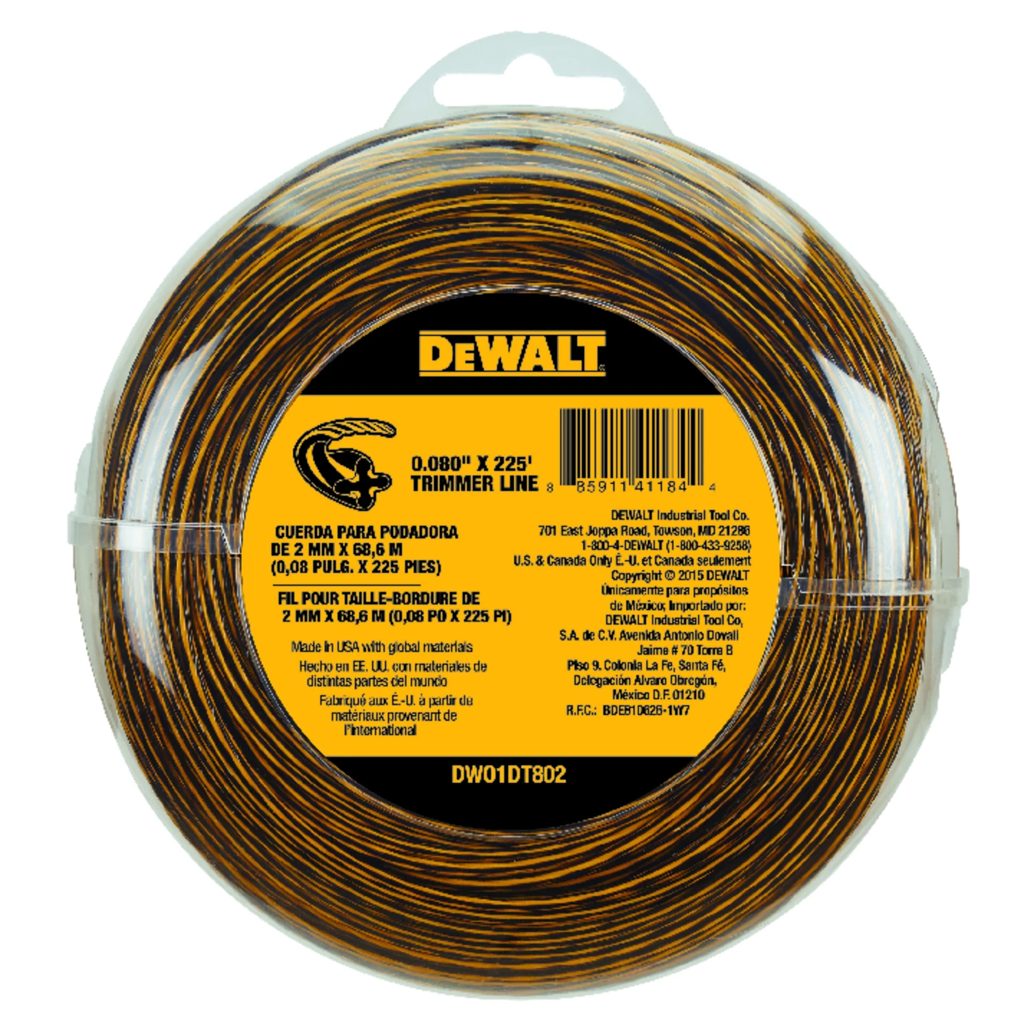 Grass String Trimmer Line, .080 In. x 225 Ft.