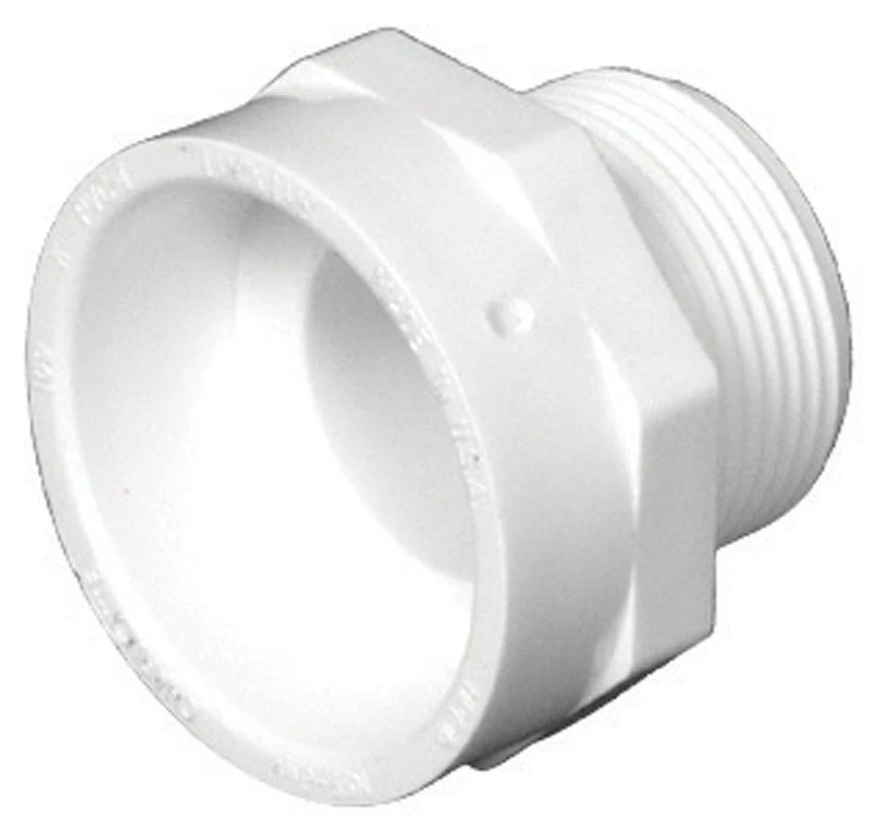 Schedule 40 DWV Pipe Adapter, PVC, 4 In. MPT