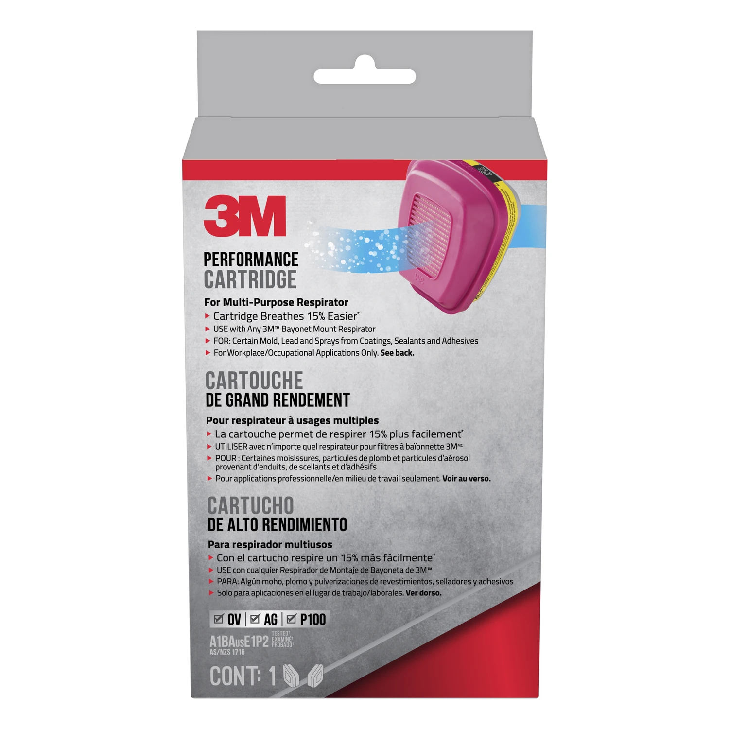 Particulate Reusable Respirator, OV/AG/P100