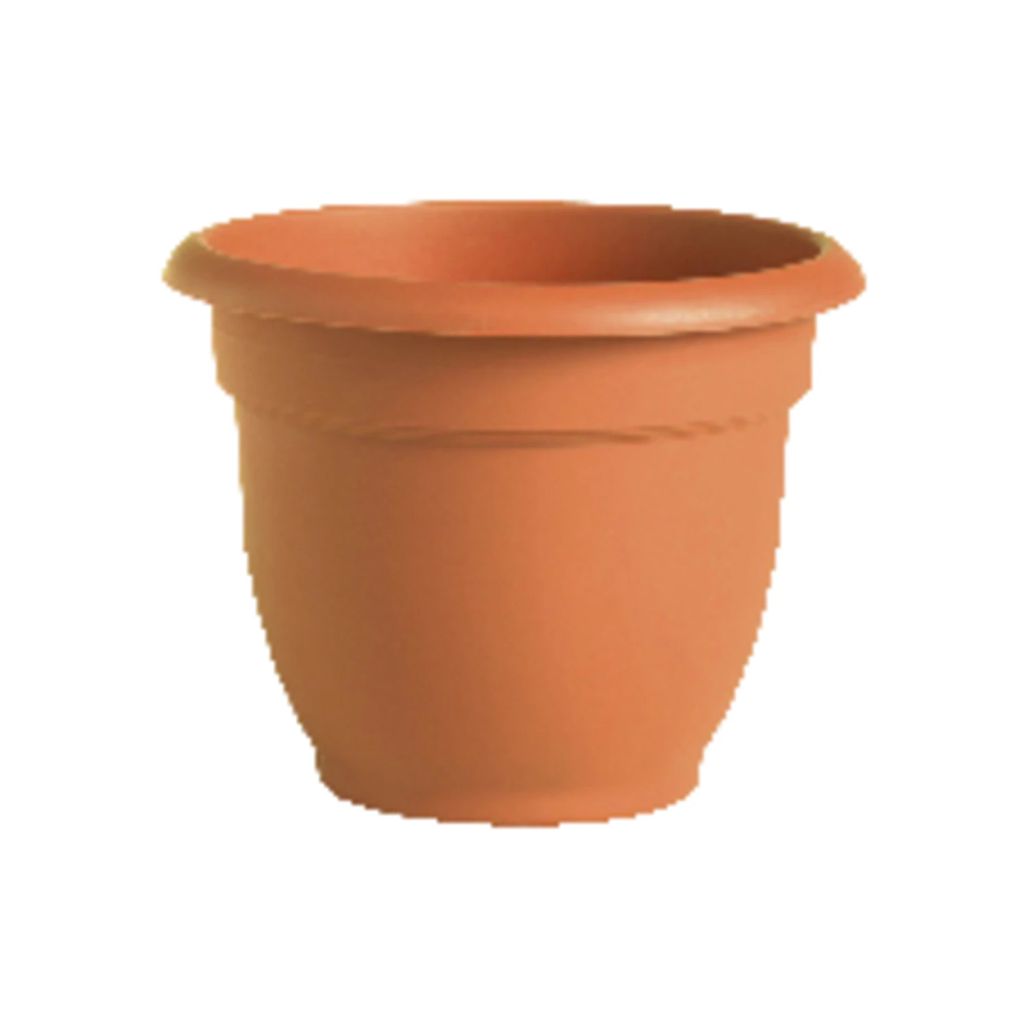 Ariana Planter, Plastic, Self-Watering, Bell Shape, Terra Cotta, 6 In.