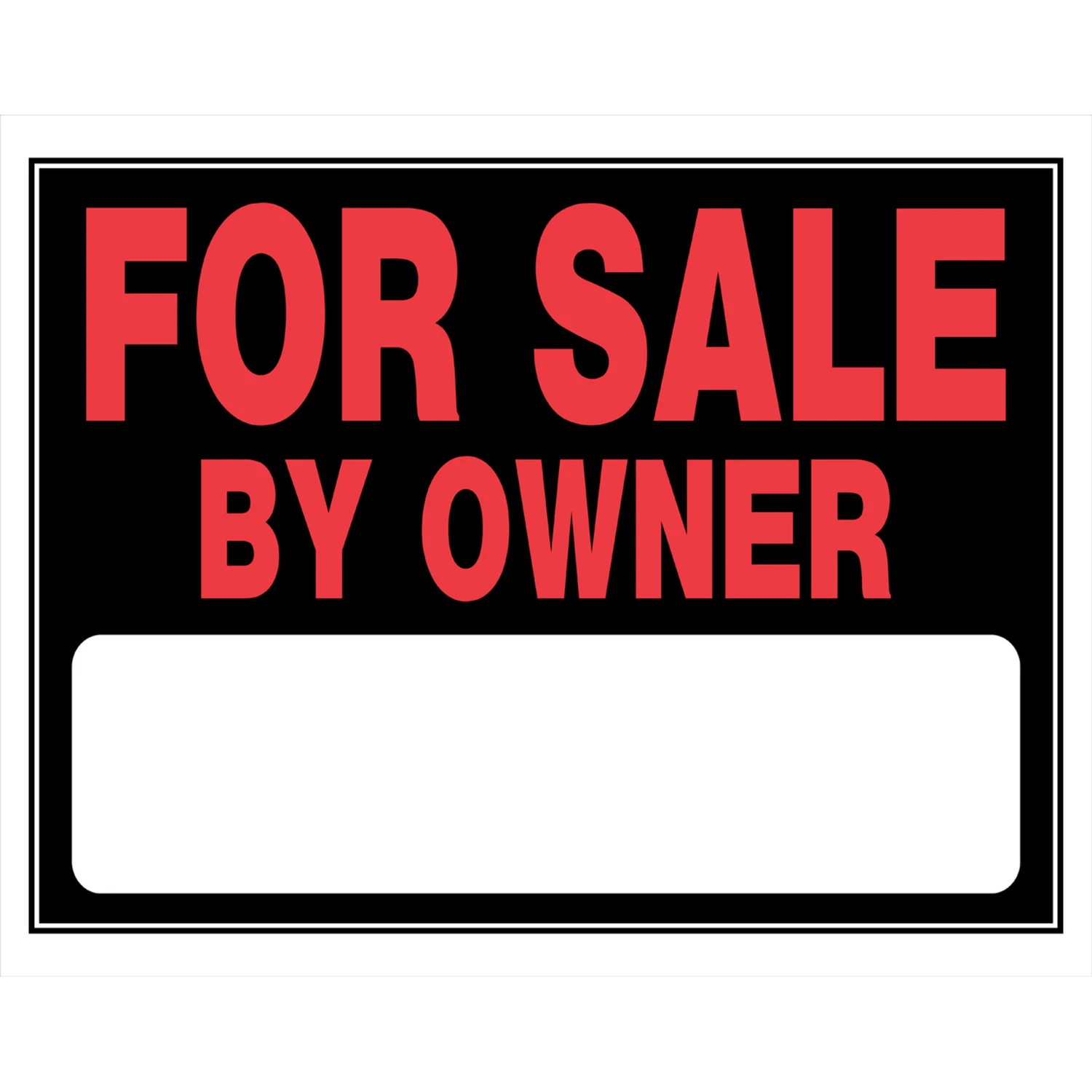 For Sale by Owner Sign, 15 x 22-In.