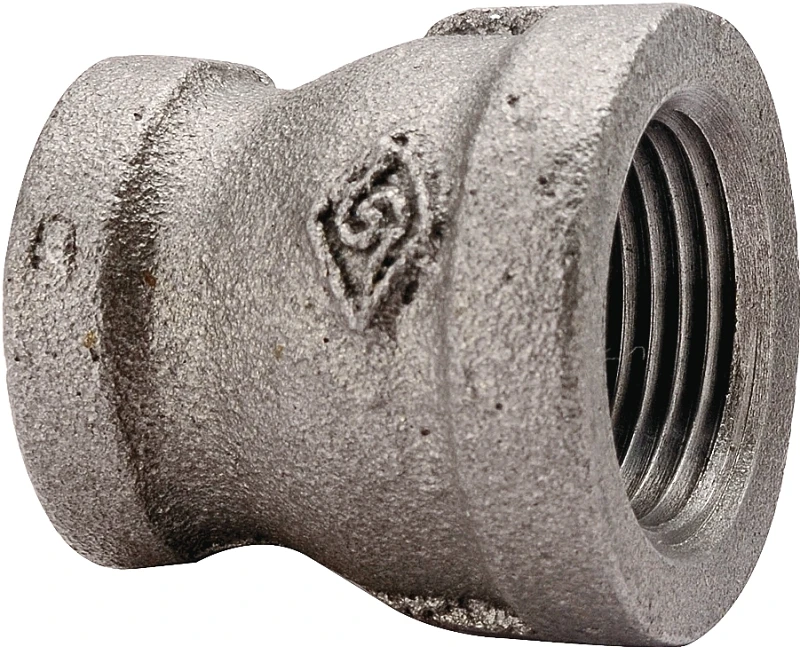 24-1x3/4b Malleable Black Reducing Coupling 1" X 3/4"
