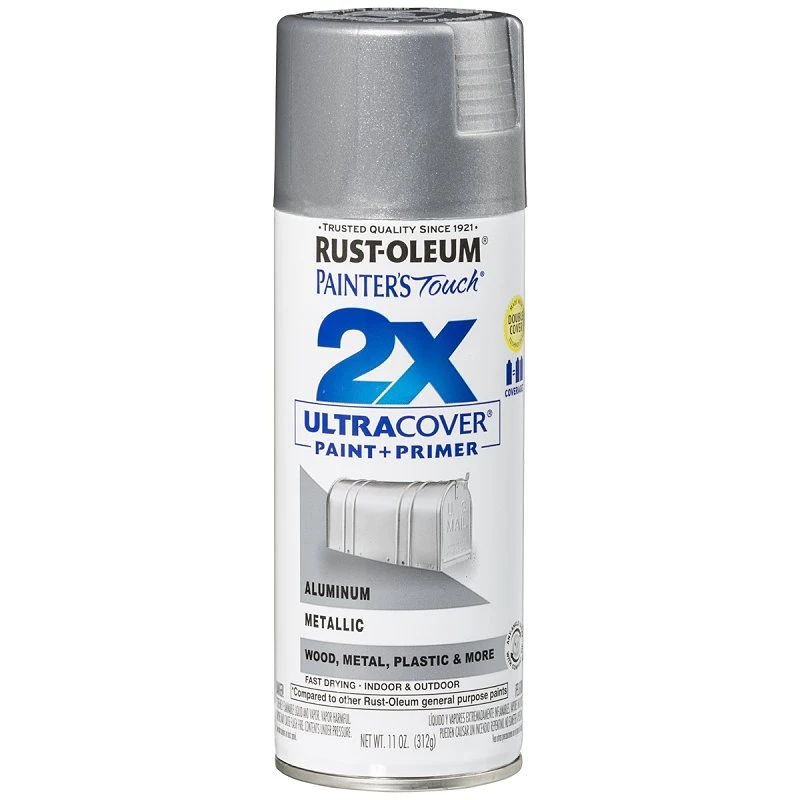 Painter's Touch 2X Spray Paint, Aluminum, 12 oz.