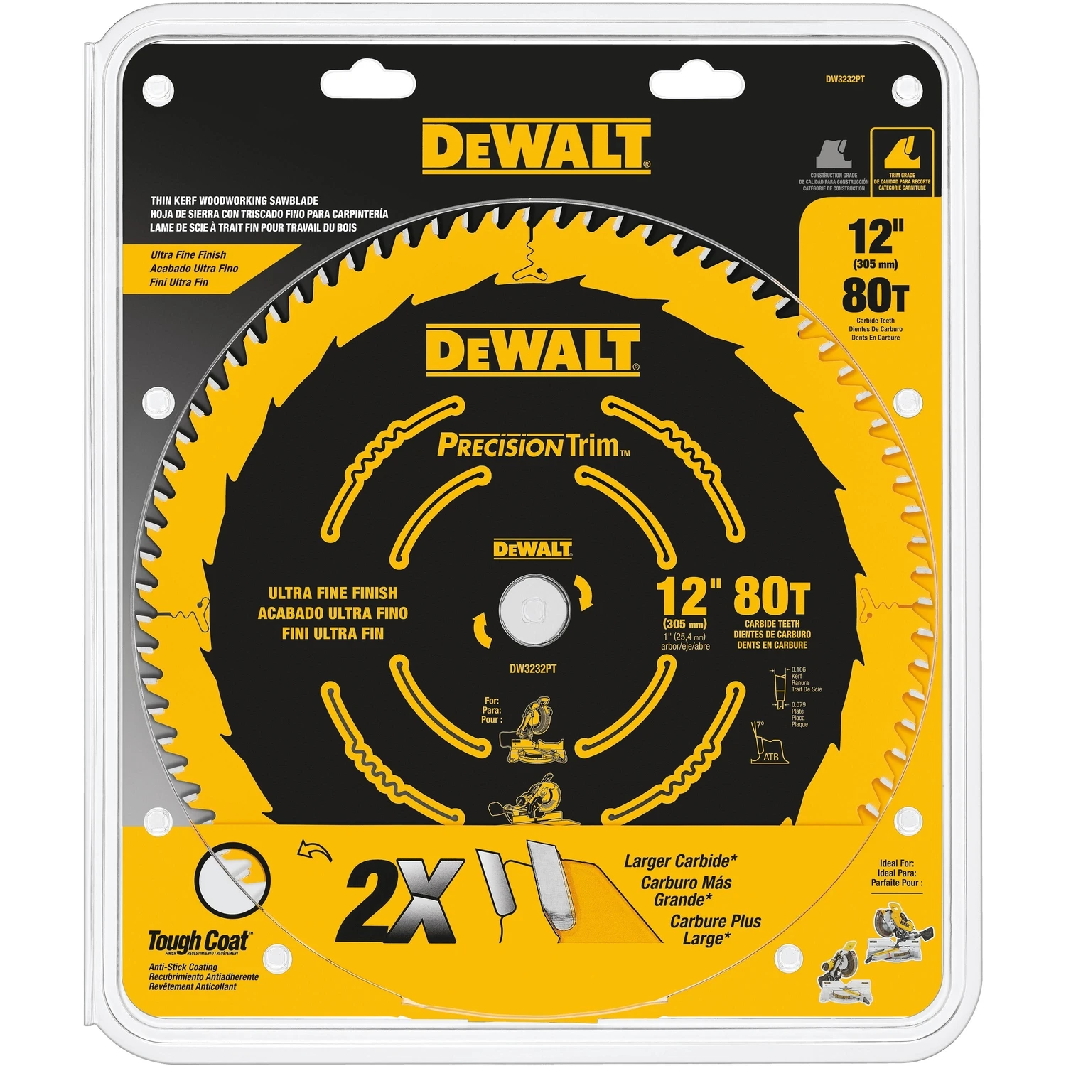 Woodworking Saw Blade, 80-Tooth x 12-In.