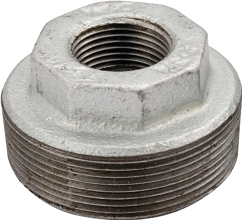 Galvanized Malleable Hex Pipe Bushing 1-1/4 Inch X 1 Inch Model 35-1-1/4x1g