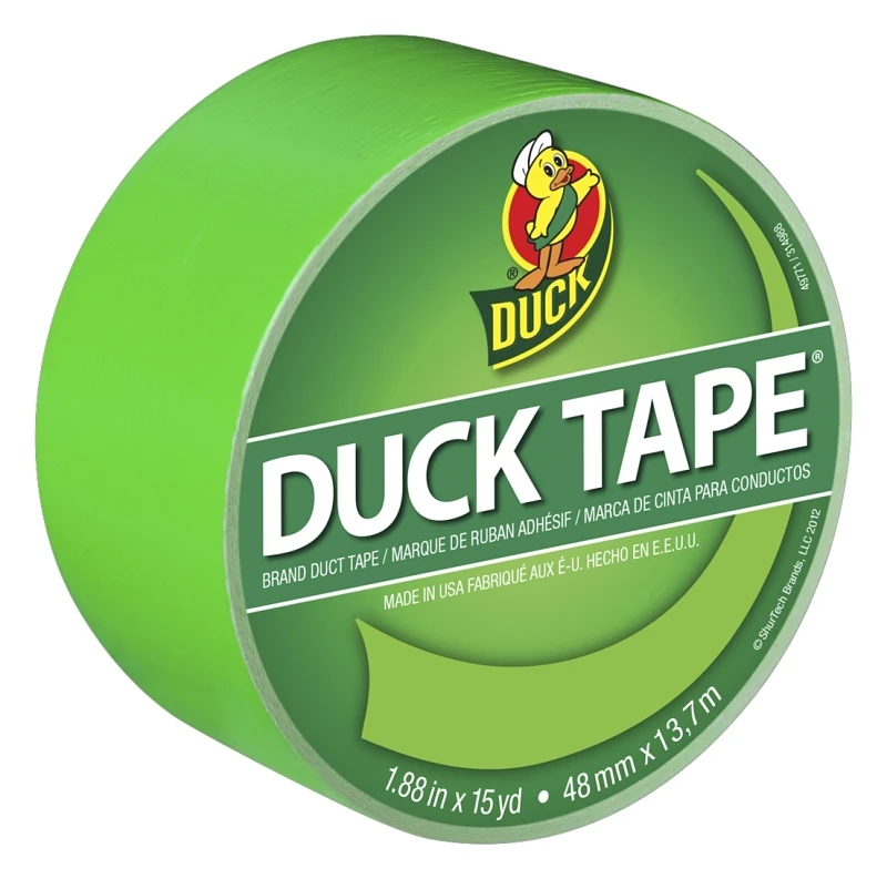 Duct Tape, X-Factor Neon Green, 1.88-In. x 15 Yds.